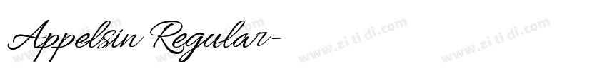 Appelsin Regular字体转换 Appelsin Regular字体转换